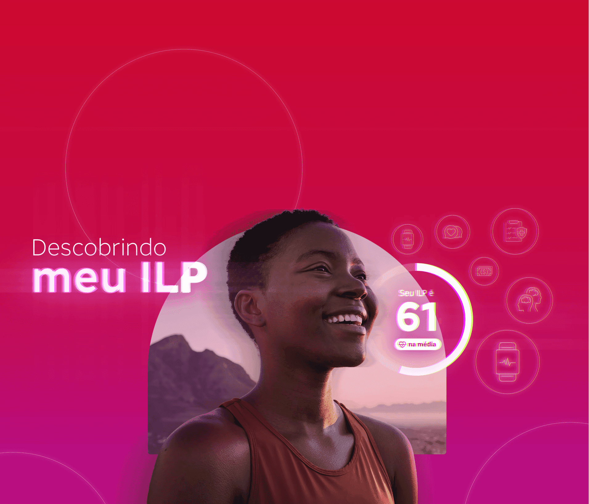 meu ILP - Indicador de Longevidade Pessoal mostrando pontuação 61 na média